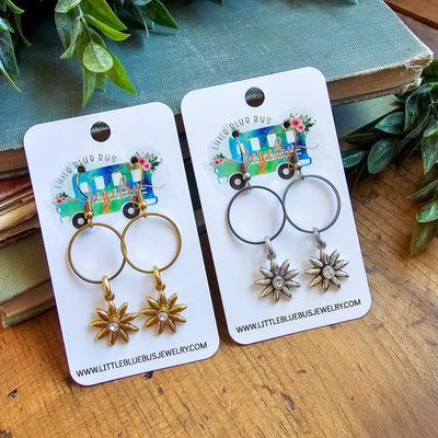 Crystal Mini Flower Drop || Earrings