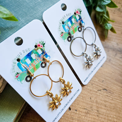 Crystal Mini Flower Drop || Earrings