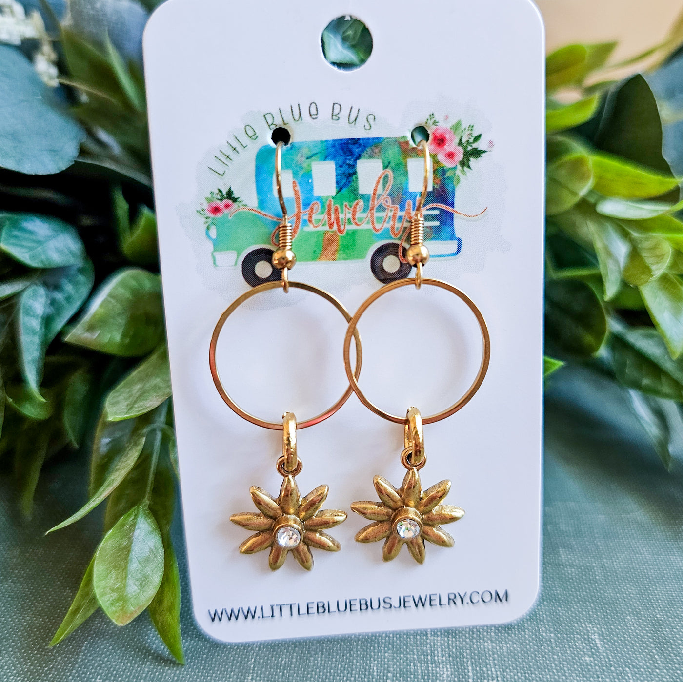 Crystal Mini Flower Drop || Earrings
