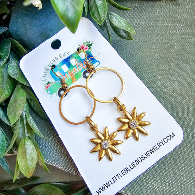 Crystal Mini Flower Drop || Earrings