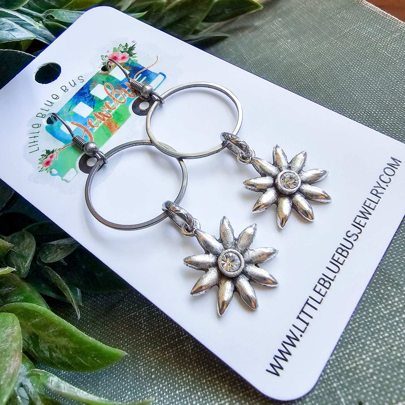 Crystal Mini Flower Drop || Earrings