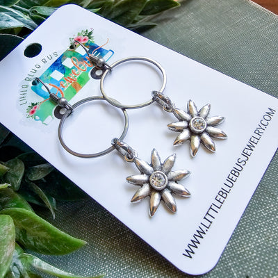 Crystal Mini Flower Drop || Earrings