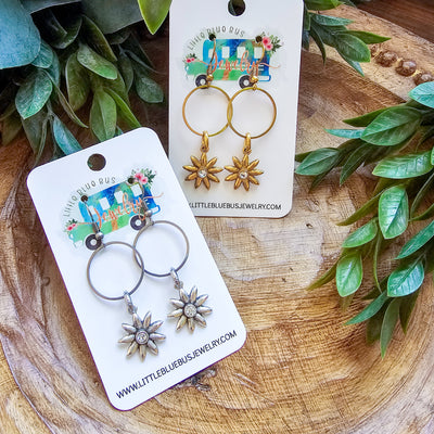 Crystal Mini Flower Drop || Earrings