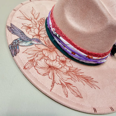 Custom Wide Brim Hummingbird Hat for L. Atkinson