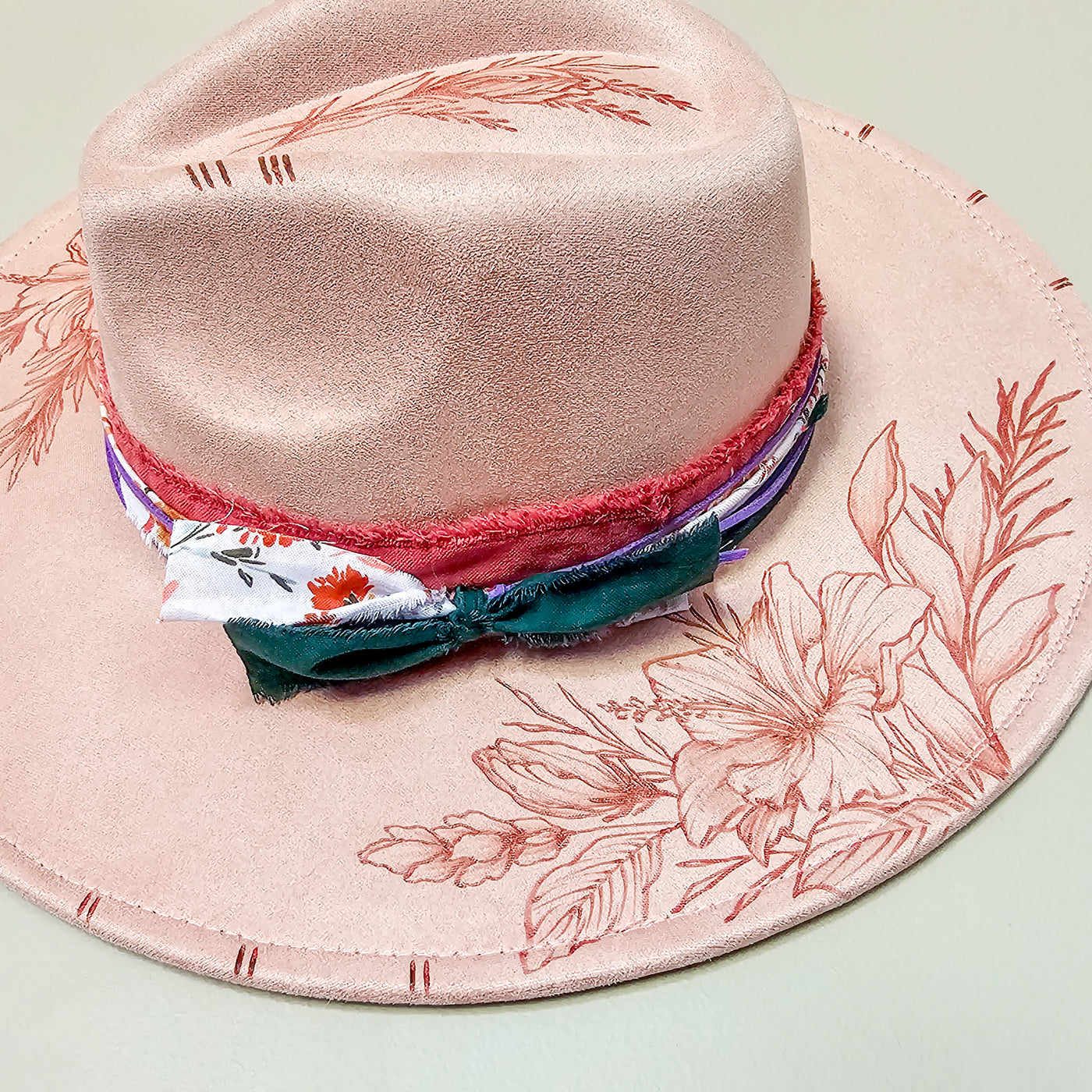 Custom Wide Brim Hummingbird Hat for L. Atkinson