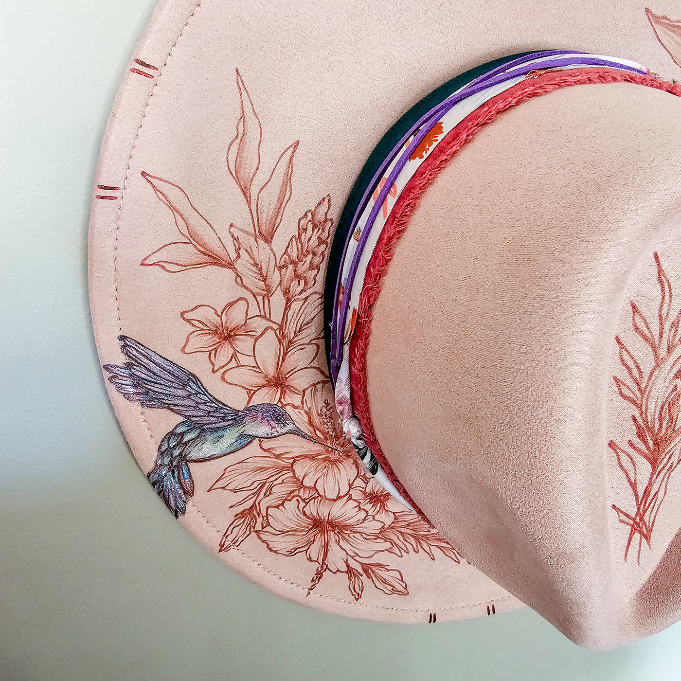 Custom Wide Brim Hummingbird Hat for L. Atkinson