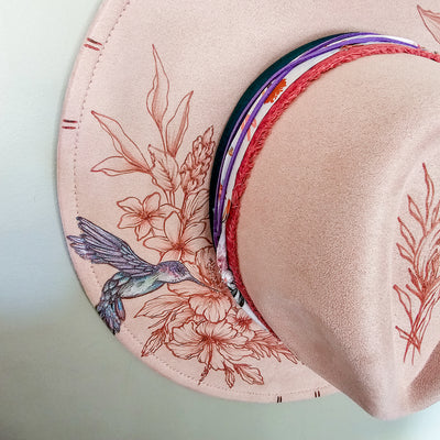 Custom Wide Brim Hummingbird Hat for L. Atkinson