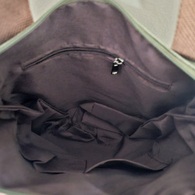 Wild Roses || Sage Green Canvas Hand Painted Tote Bag