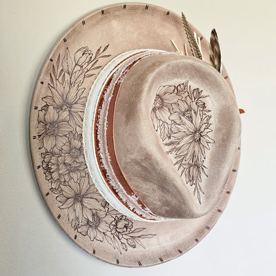 Custom Taupe Skinny Brim Hat - Laura L.