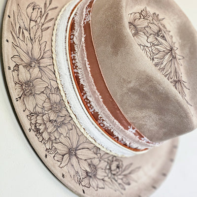 Custom Taupe Skinny Brim Hat - Laura L.