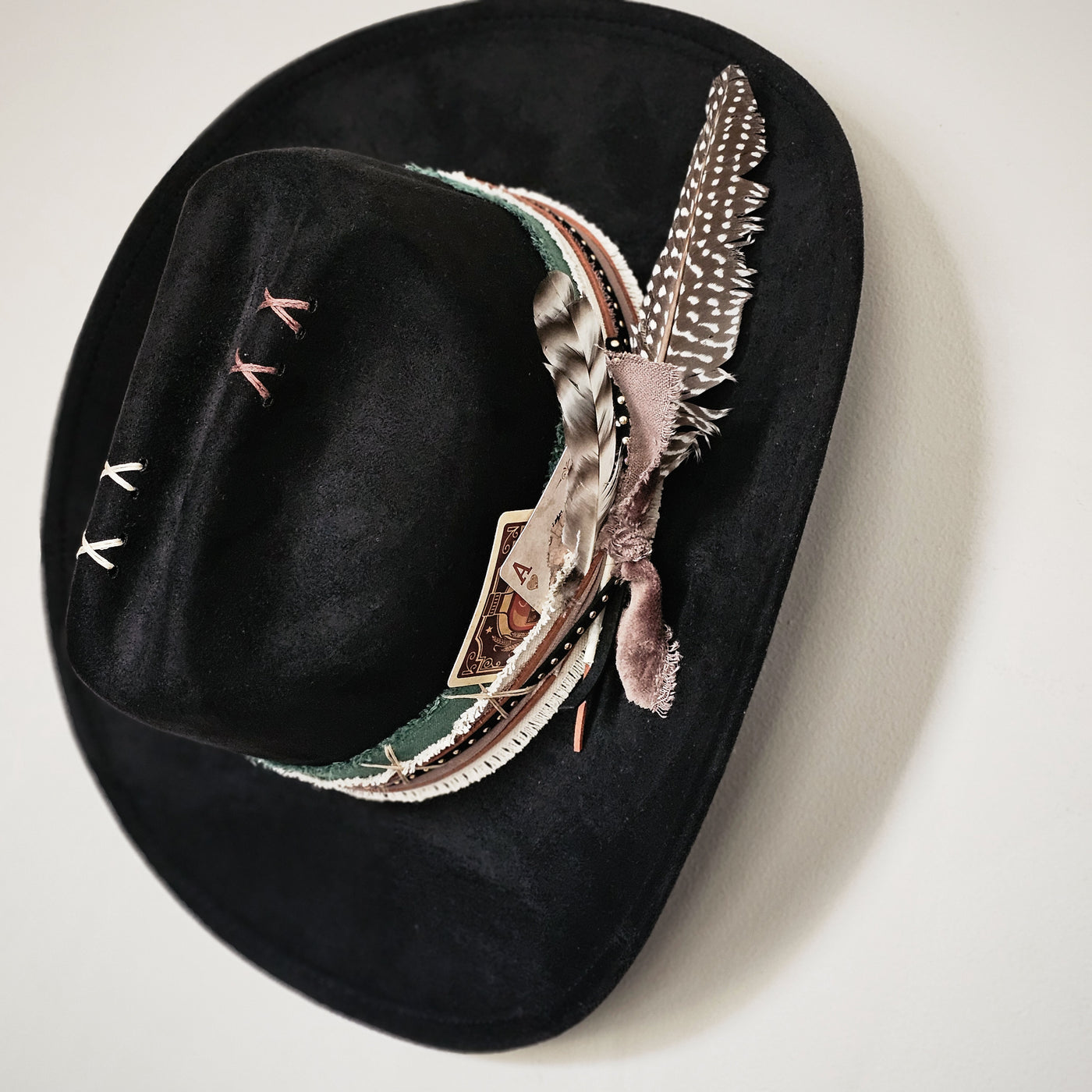 Rodeo Ready|| Black Suede Burned Cowboy Style Hat