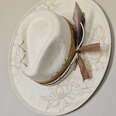 Magnolia Market || Large || Ivory Suede Burned Wide Brim Hat