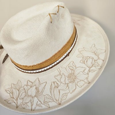 Magnolia Market || Large || Ivory Suede Burned Wide Brim Hat