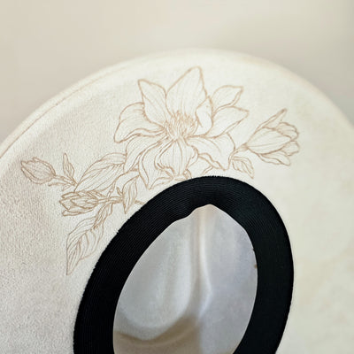 Magnolia Market || Large || Ivory Suede Burned Wide Brim Hat