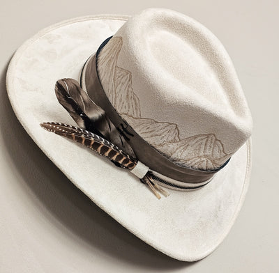 Estes || Medium || Ivory Burned Cowboy Style Hat