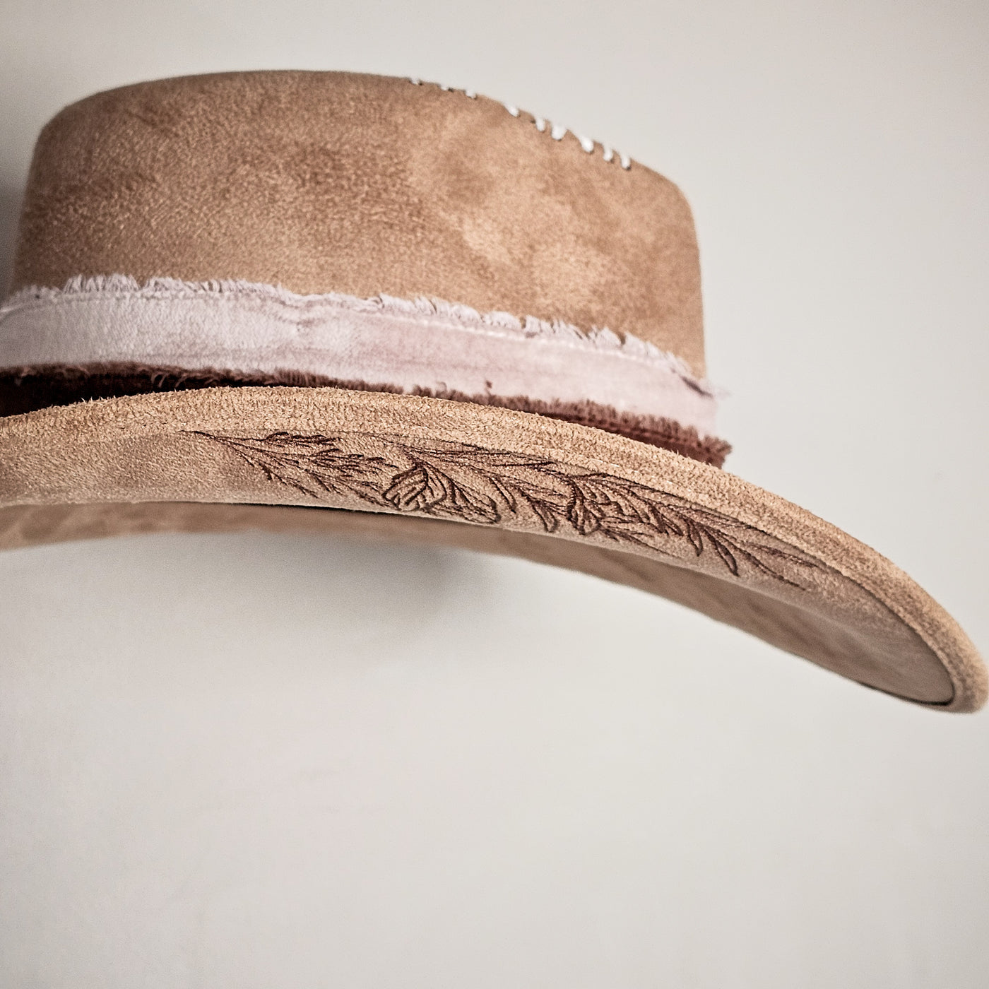 Nashville || Medium || Tan Burned Cowboy Style Hat