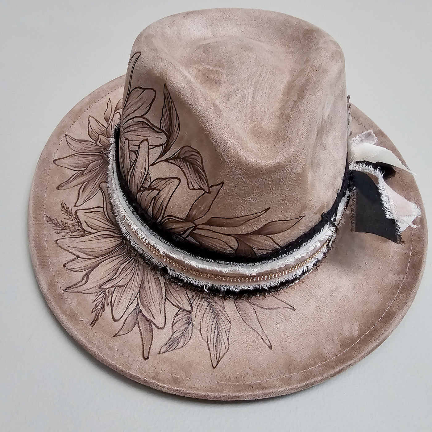 Custom Taupe Skinny Brim Hat - B. Phipps - Remaining Balance