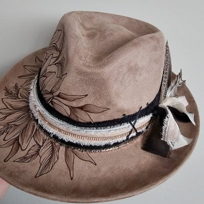 Custom Taupe Skinny Brim Hat - B. Phipps - Remaining Balance