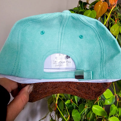 The Rockies || Mint Suede Baseball Style Hat || Freehand Burned