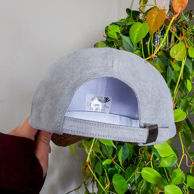Country Garden || Gray Suede Baseball Style Hat || Freehand Burned