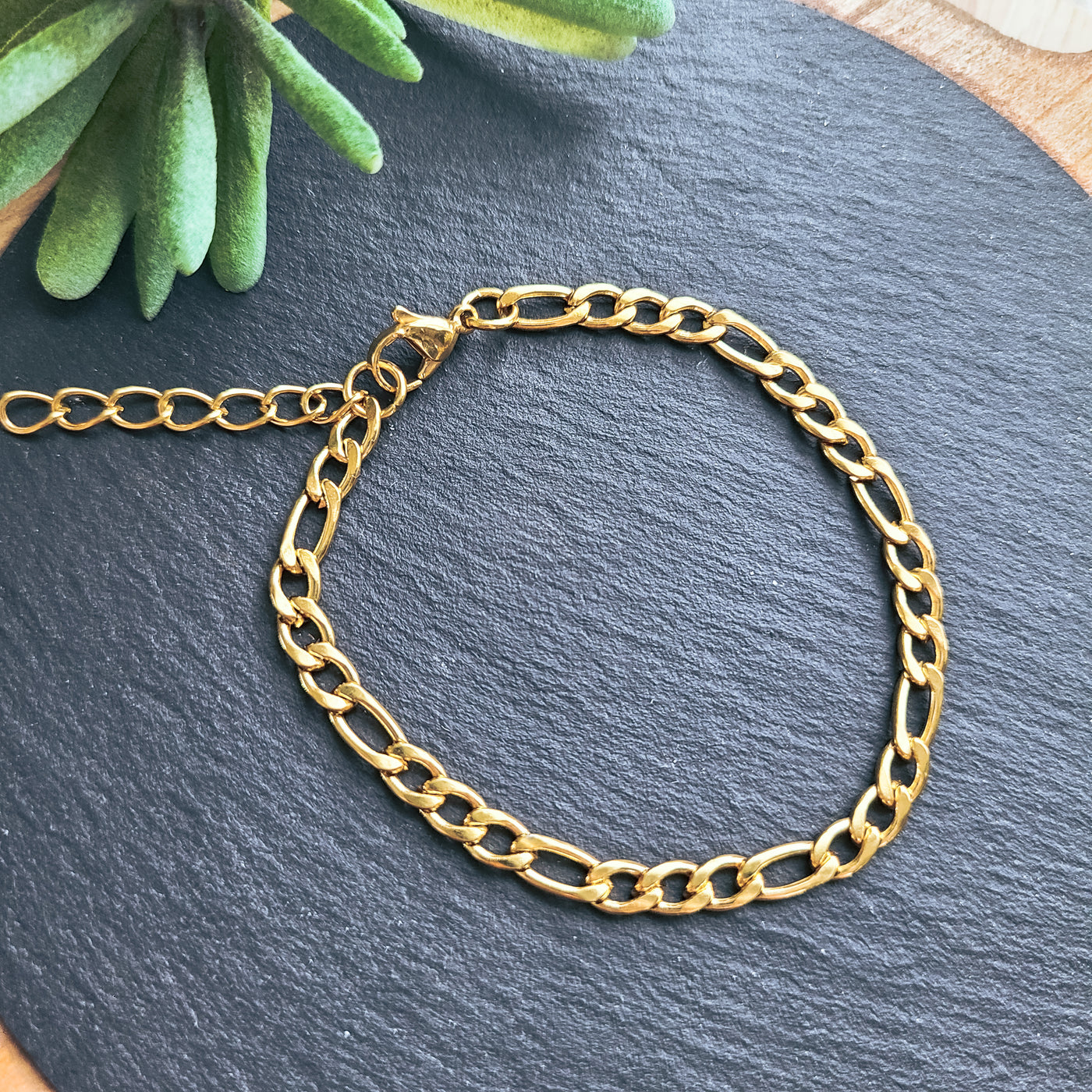 Gold & Stainless Steel Modern Metal Chain Bracelets