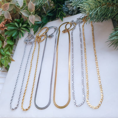 18" Gold Steel Modern Chain | Necklaces