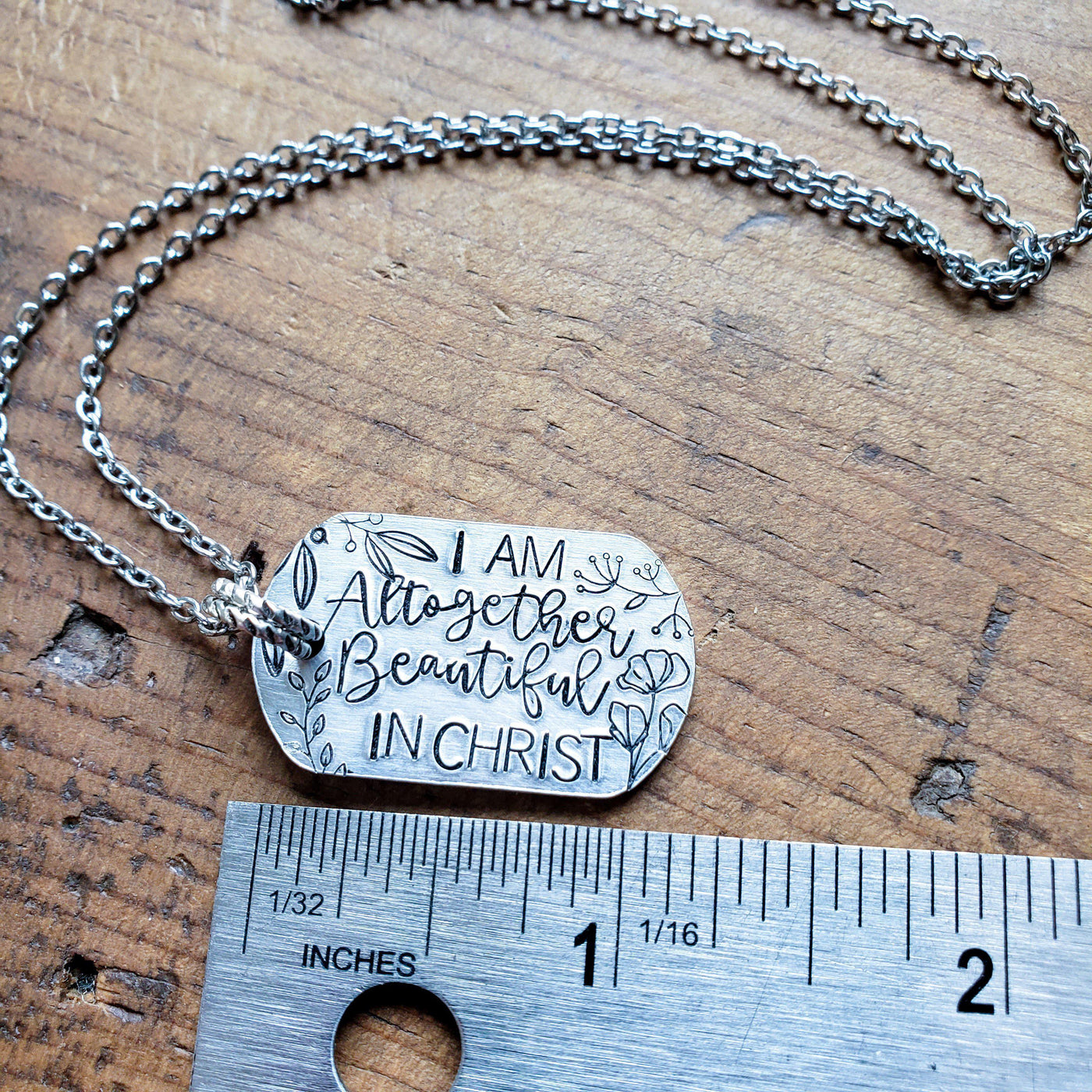 Altogether Beautiful - Hand Stamped | Necklaces and Cuff Bracelet - Little Blue Bus Jewelry