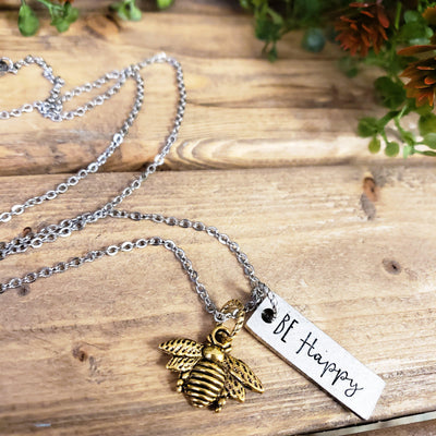 Bee Happy | Necklaces - Little Blue Bus Jewelry