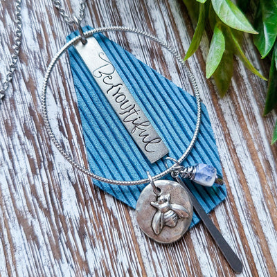 Be{YOU}tiful | Layered Charm Necklaces - Little Blue Bus Jewelry