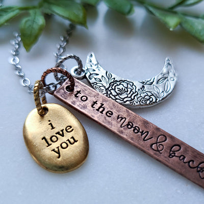 I Love You to the Moon & Back | Necklaces - Little Blue Bus Jewelry