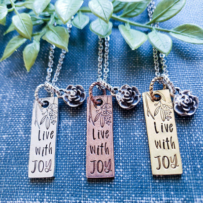 Live With Joy | Necklaces - Little Blue Bus Jewelry