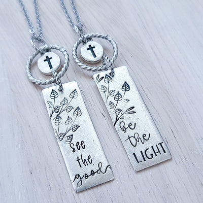 See the Good or Be the Light | Cross Necklaces - Little Blue Bus Jewelry