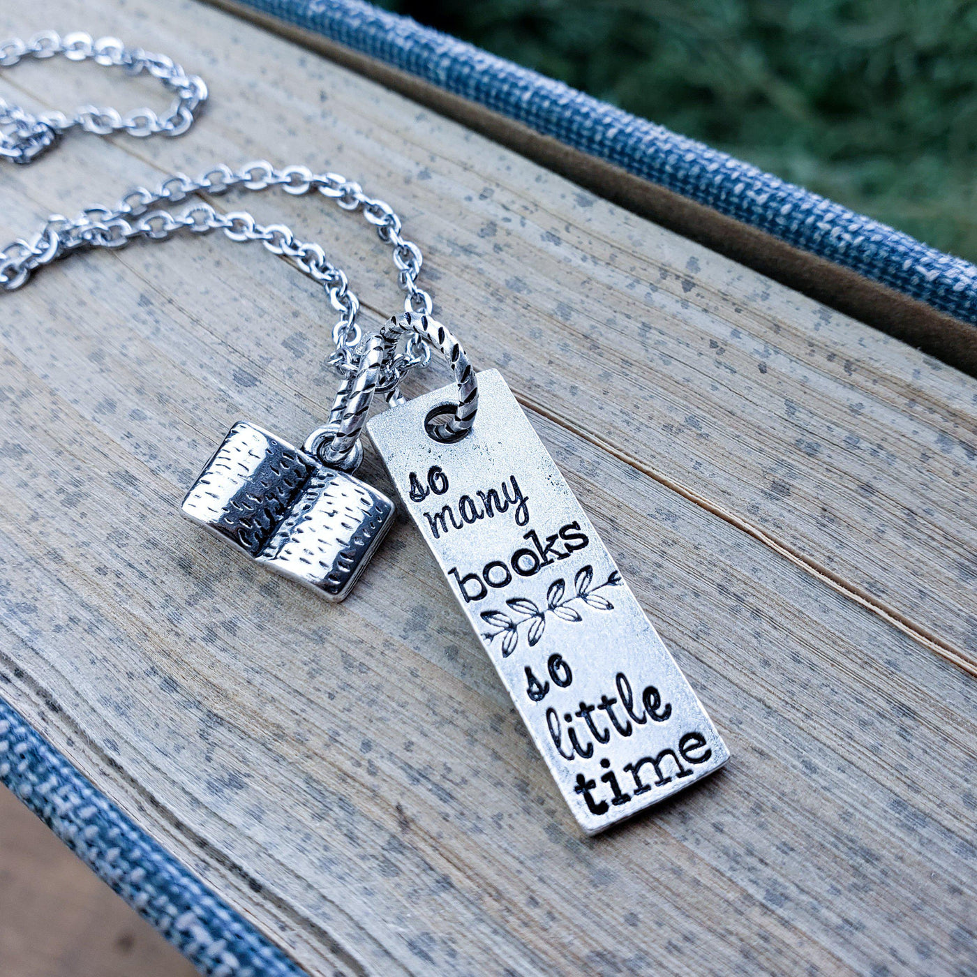So Many Books, So Little Time - Little Blue Bus Jewelry