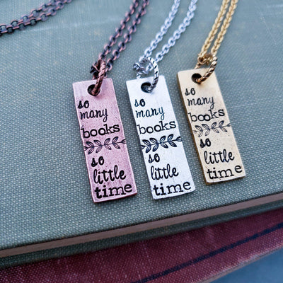So Many Books, So Little Time - Little Blue Bus Jewelry