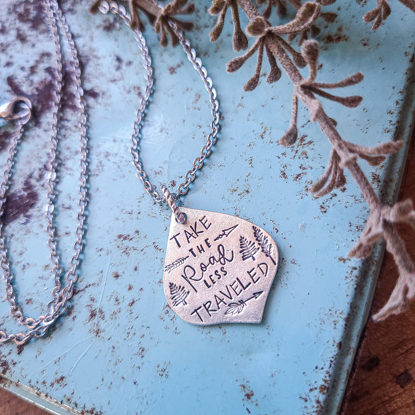 Take the Road Less Traveled - Little Blue Bus Jewelry